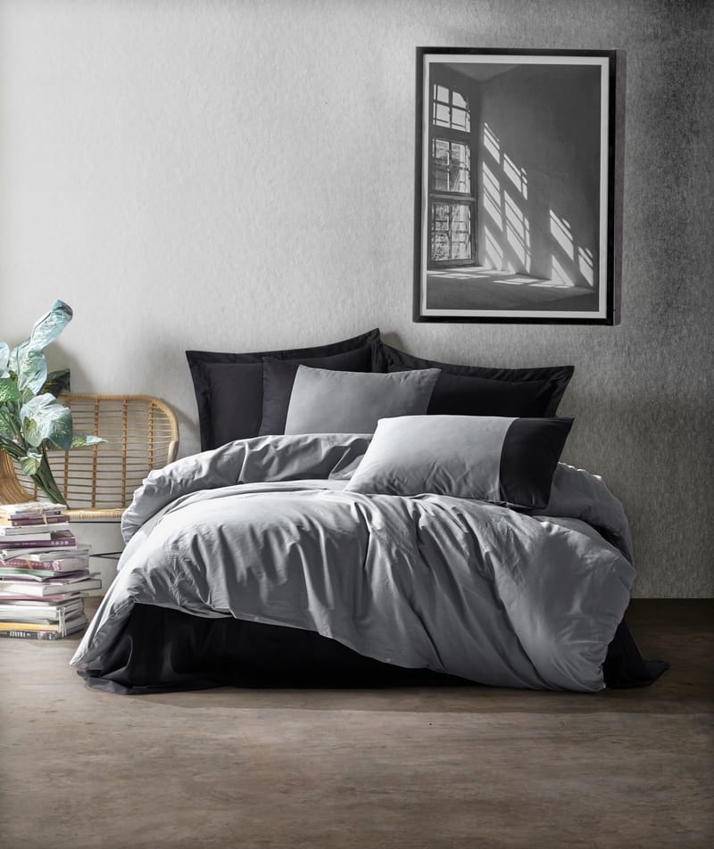 Nelam Bäddset 240x220 cm - Grå Svart - Textil & mattor - Sängkläder - Bäddset & påslakanset