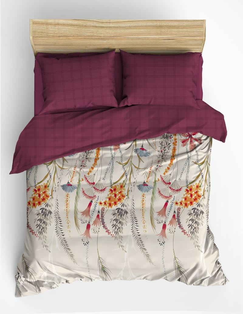 Omvyn Bäddset 240x220 cm - Klarvinröd - Textil & mattor - Sängkläder - Bäddset & påslakanset