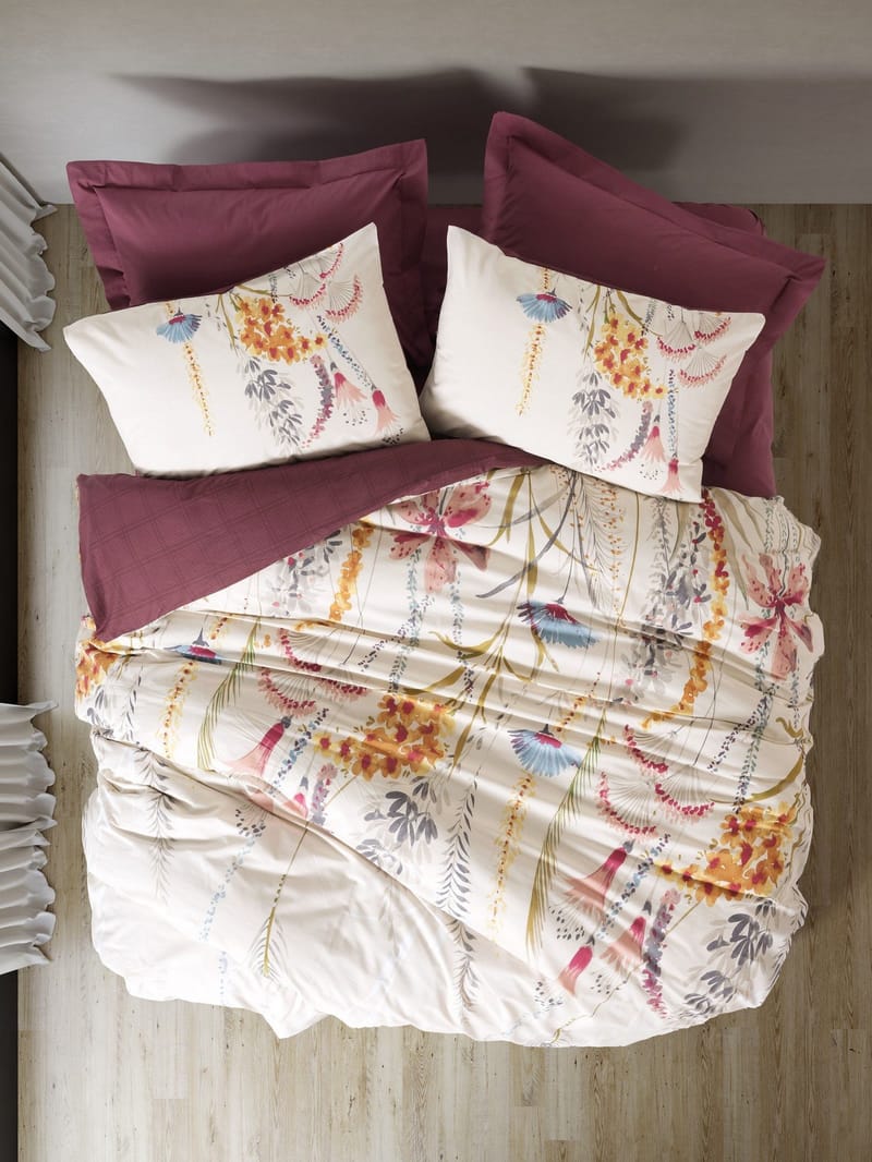 Omvyn Bäddset 240x220 cm - Klarvinröd - Textil & mattor - Sängkläder - Bäddset & påslakanset