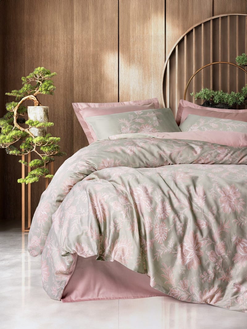 Osvian Bäddset 240x220 cm - Puder - Textil & mattor - Sängkläder - Bäddset & påslakanset