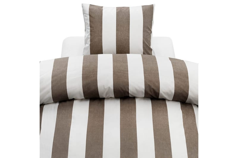 Påslakan 2-Dels Set Block stripe Brun - Brun - Textil & mattor - Sängkläder - Bäddset & påslakanset