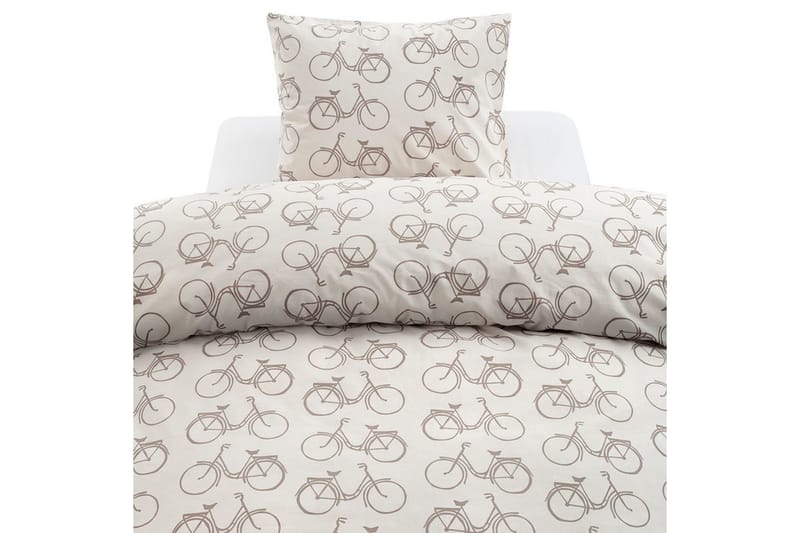 Påslakan 2-Dels Set Cykel Beige - Beige - Textil & mattor - Sängkläder - Täcke