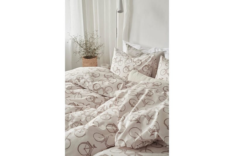 Påslakan 2-Dels Set Cykel Beige - Beige - Textil & mattor - Sängkläder - Täcke