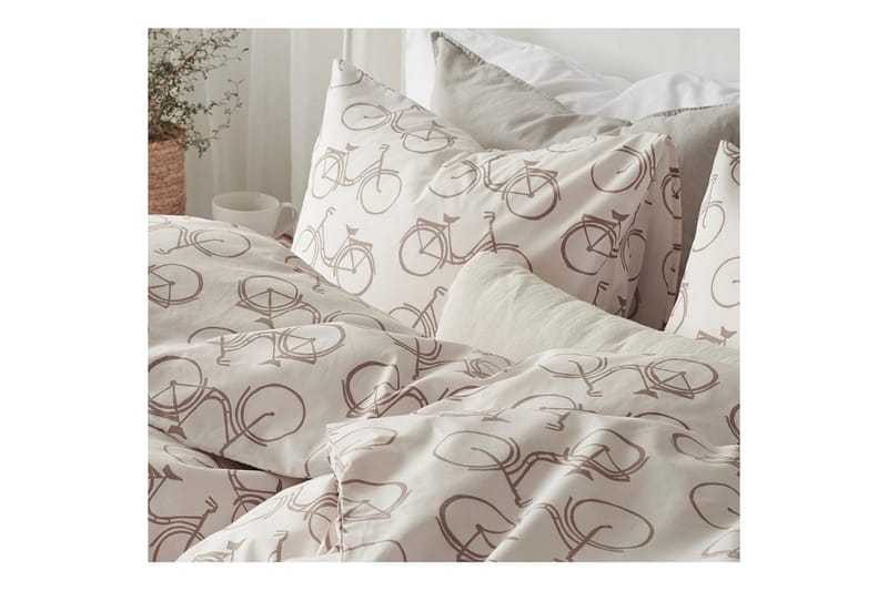 Påslakan 2-Dels Set Cykel Beige - Beige - Textil & mattor - Sängkläder - Täcke