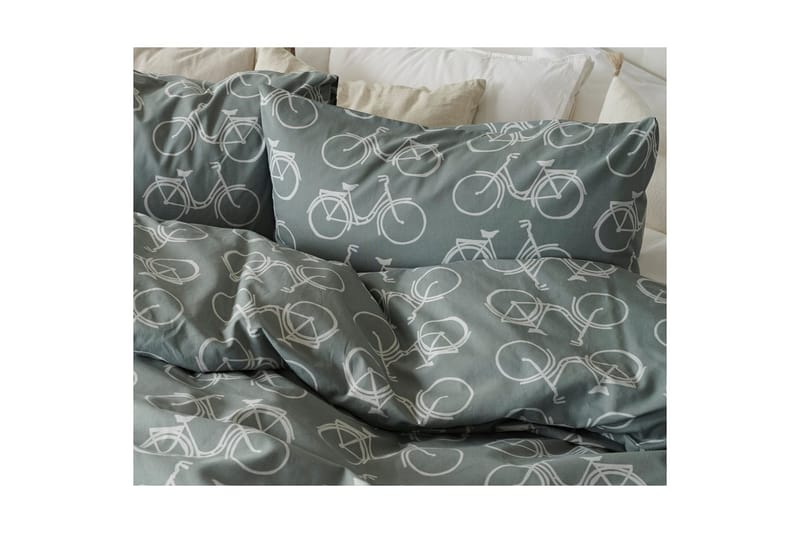 Påslakan 2-Dels Set Cykel Grön - Grön - Textil & mattor - Sängkläder - Täcke
