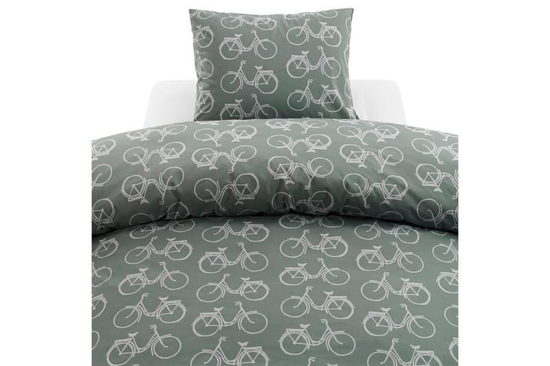 Påslakan 2-Dels Set Cykel Grön - Grön - Textil & mattor - Sängkläder - Täcke