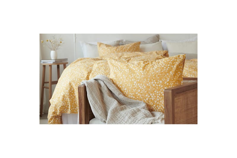 Påslakan 2-Dels Set Hedda Gul - Gul - Textil & mattor - Sängkläder - Bäddset & påslakanset