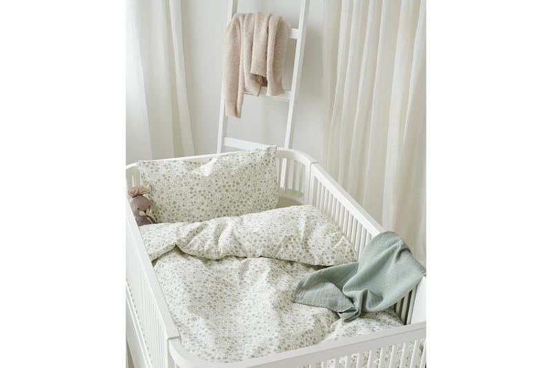Påslakan 2-Dels Set Hedda Spjälsäng Grön - Grön - Textil & mattor - Sängkläder - Bäddset & påslakanset