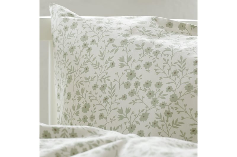 Påslakan 2-Dels Set Hedda Spjälsäng Grön - Grön - Textil & mattor - Sängkläder - Bäddset & påslakanset