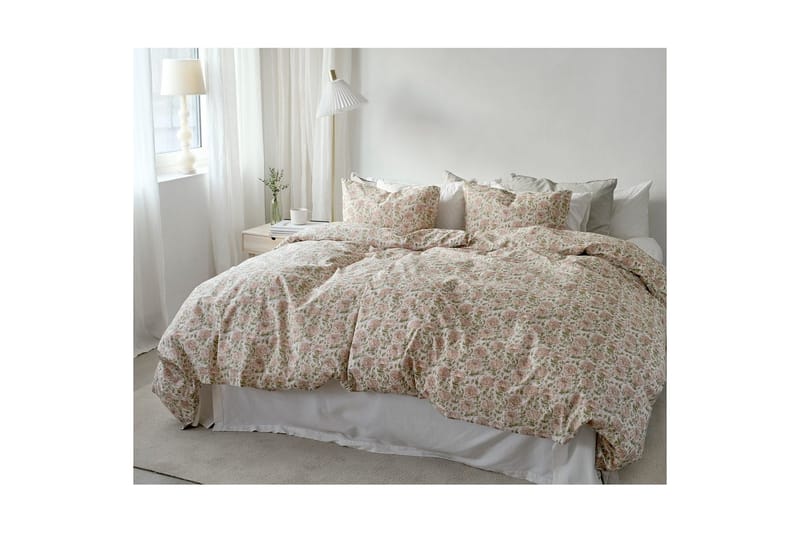 Påslakan 2-Dels Set Irma Flower Rosa - Textil & mattor - Sängkläder - Bäddset & påslakanset