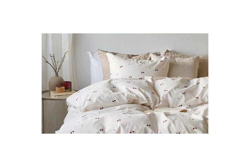 Påslakan 2-Dels Set Körsbär Sand - Textil & mattor - Sängkl�äder - Bäddset & påslakanset