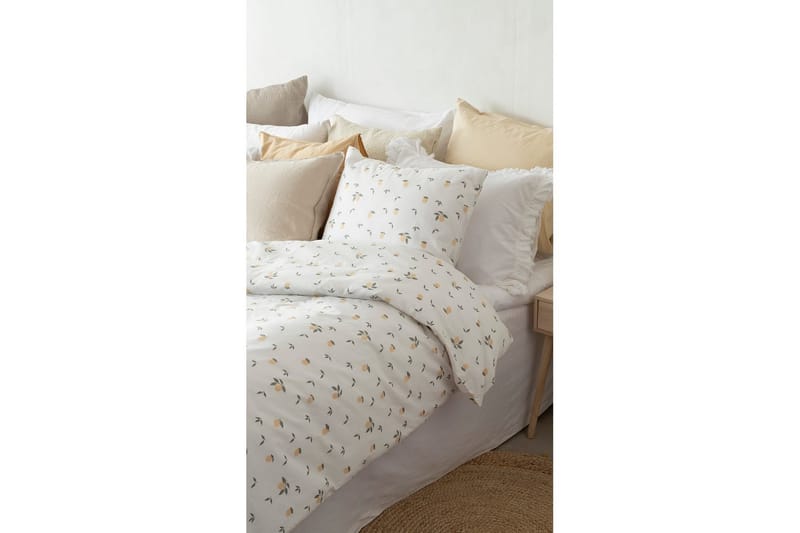 Påslakan 2-Dels Set Lemons Gul - Textil & mattor - Sängkläder - Bäddset & påslakanset