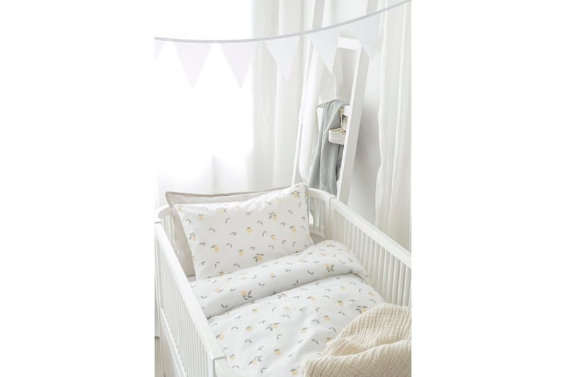 Påslakan 2-Dels Set Lemons Spjälsäng Gul - Textil & mattor - Sängkläder - Bäddset & påslakanset