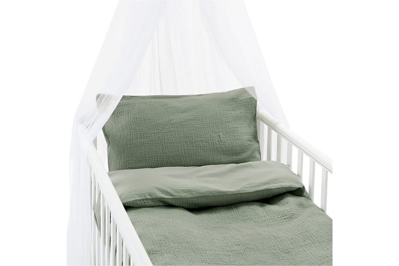 Påslakan 2-Dels Set Rolling Spjälsäng Grön - Grön - Textil & mattor - Sängkläder - Bäddset & påslakanset