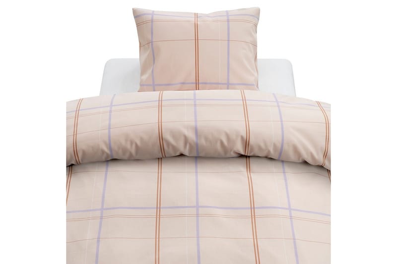 Påslakan 2-Dels Set Tyra Ruta Lila - Lila - Textil & mattor - Sängkläder - Bäddset & påslakanset