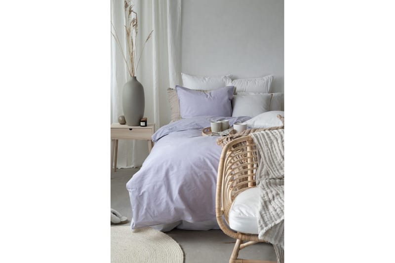Påslakan 2-Dels Set Washed Lila - Lila - Textil & mattor - Sängkläder - Bäddset & påslakanset