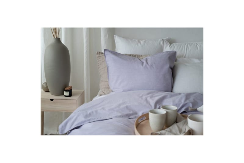 Påslakan 2-Dels Set Washed Lila - Lila - Textil & mattor - Sängkläder - Bäddset & påslakanset
