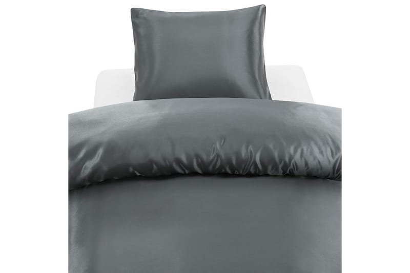 Påslakan Harmony 2-Dels Set Glamoursatin Antracit/mörkgrå - Textil & mattor - Sängkläder - Bäddset & påslakanset