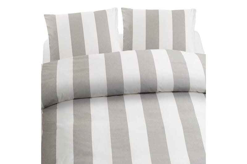 Påslakanset Dubbelsäng 3-Dels Block Stripe, Grå