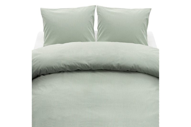 Påslakanset Dubbelsäng 3-Dels Thelma Stripe Grön, undefined
