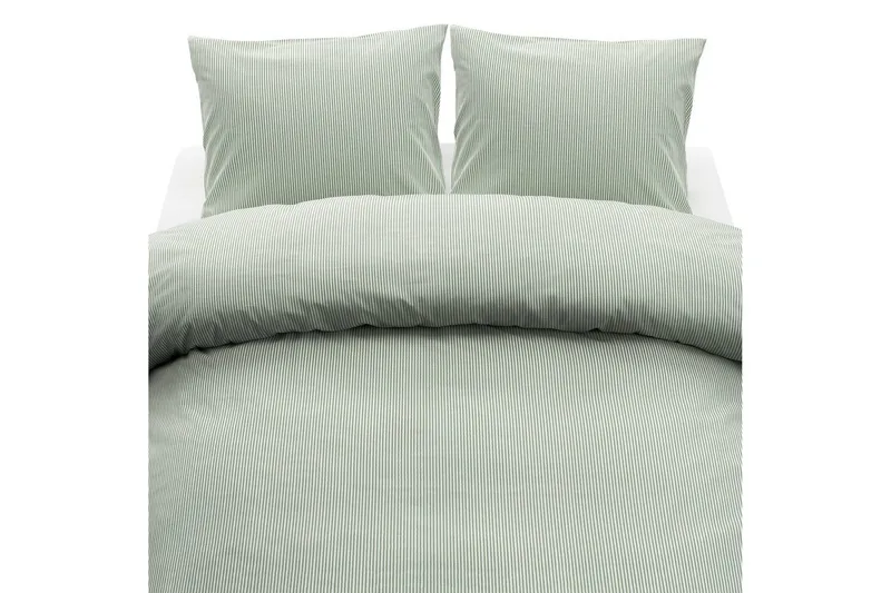 Påslakanset Dubbelsäng 3-Dels Thelma Stripe Grön, undefined