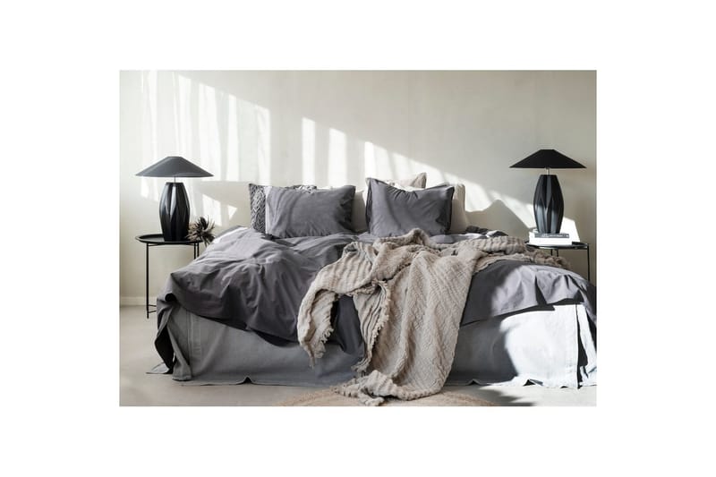 Påslakanset Dubbelsäng 3-Dels Percale - Grå - Textil & mattor - Sängkläder - Bäddset & påslakanset