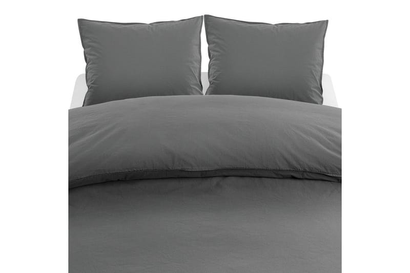 Påslakanset Dubbelsäng 3-Dels Percale - Grå - Textil & mattor - Sängkläder - Bäddset & påslakanset