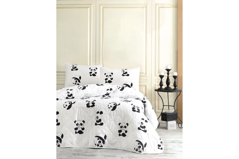 EnLora Home Överkast Dubbelt 200x220+2 Kuddfodral Quiltat - Svart/Vit - Textil & mattor - Sängkläder - Bäddset & påslakanset - Påslakanset dubbelsäng