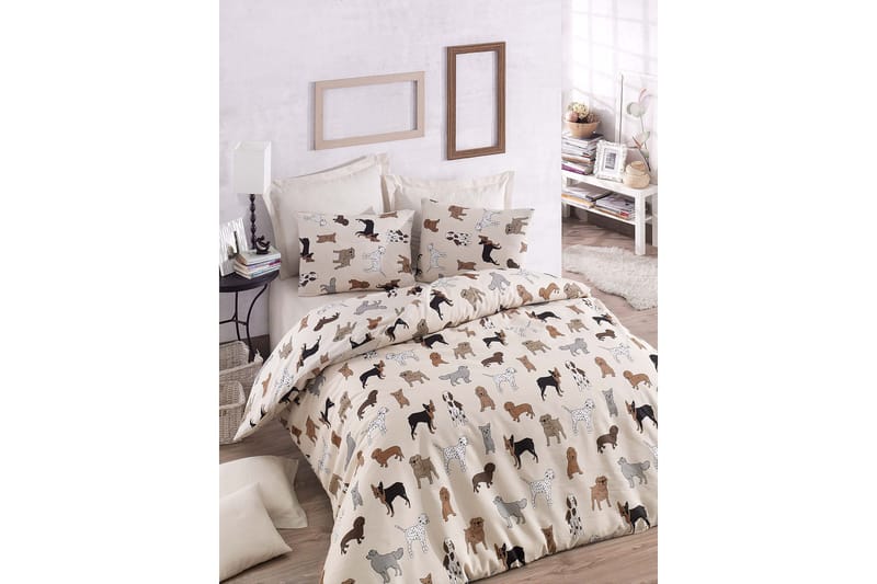 Eponj Home Bäddset Dubbelt 4-dels - Creme/Multi - Textil & mattor - Sängkläder - Bäddset & påslakanset - Påslakanset dubbelsäng