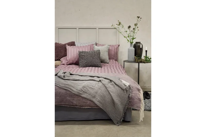 Påslakanset Dubbelsäng 3-Dels Satin - Lila - Textil & mattor - Sängkläder - Bäddset & påslakanset - Påslakanset dubbelsäng