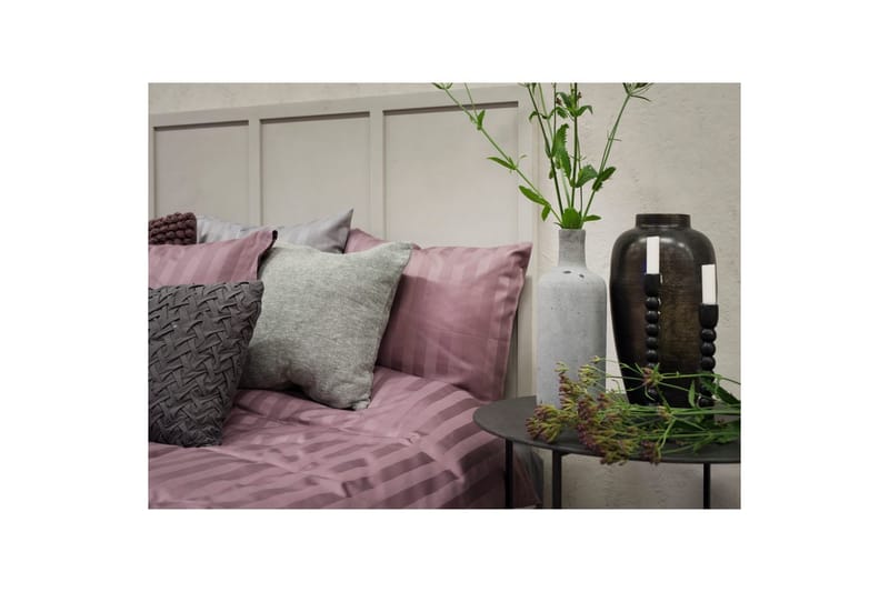 Påslakanset Dubbelsäng 3-Dels Satin - Lila - Textil & mattor - Sängkläder - Bäddset & påslakanset - Påslakanset dubbelsäng