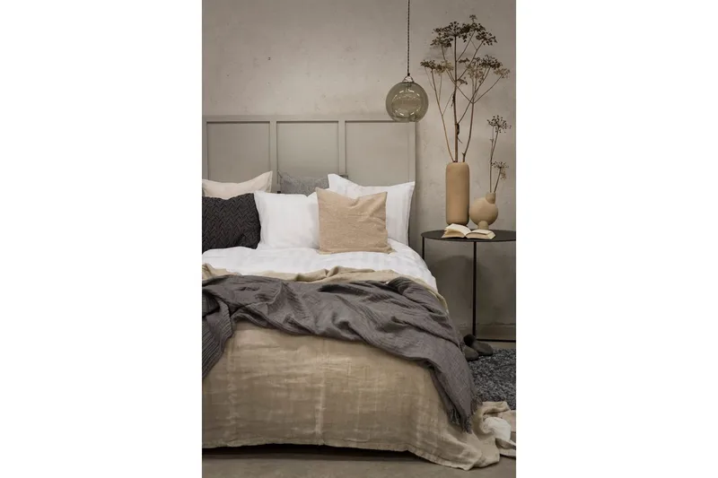 Påslakanset Dubbelsäng 3-Dels Satin - Vit - Textil & mattor - Sängkläder - Bäddset & påslakanset - Påslakanset dubbelsäng