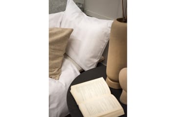 Påslakanset Dubbelsäng 3-Dels Satin - Vit - Textil & mattor - Sängkläder - Bäddset & påslakanset - Påslakanset dubbelsäng