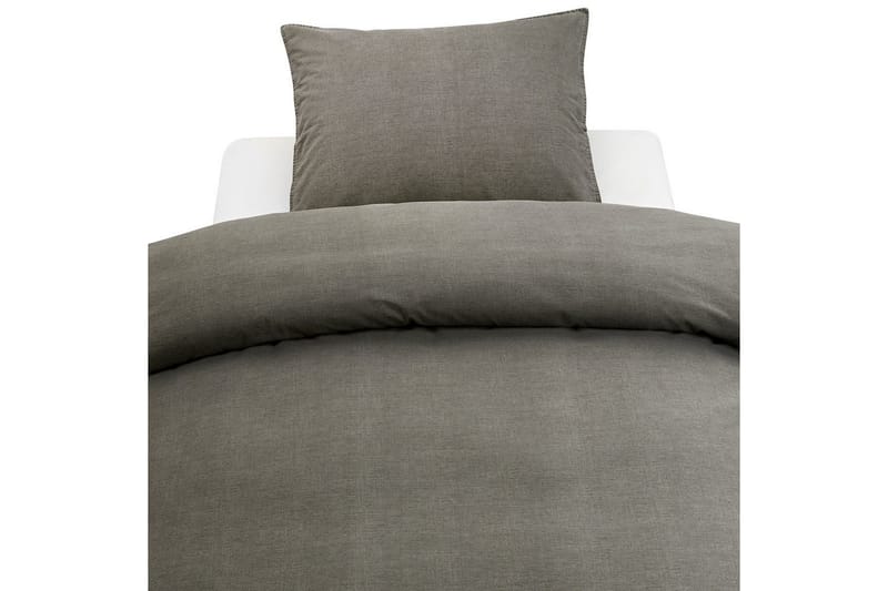 Påslakanset Dubbelsäng 3-Dels Washed - Grå - Textil & mattor - Sängkläder - Bäddset & påslakanset - Påslakanset dubbelsäng