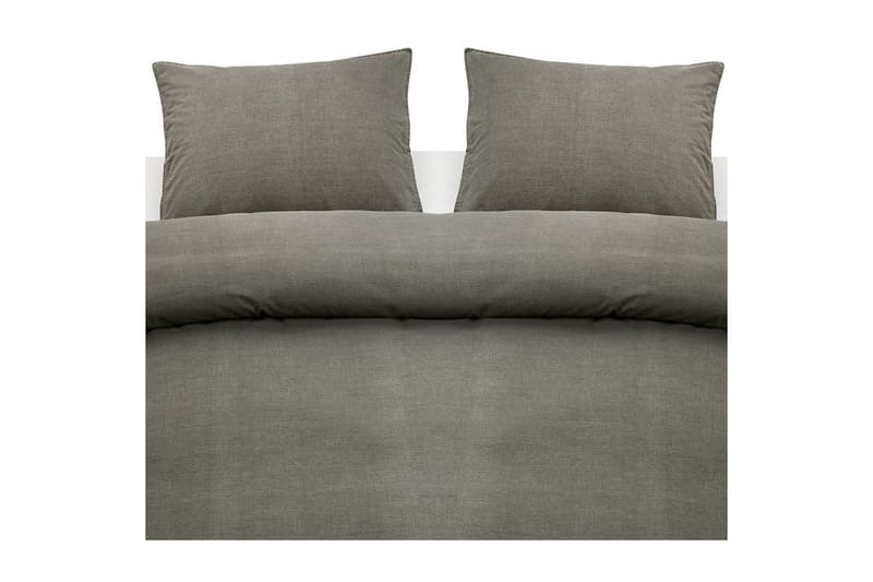 Påslakanset Dubbelsäng 3-Dels Washed - Grå - Textil & mattor - Sängkläder - Bäddset & påslakanset - Påslakanset dubbelsäng