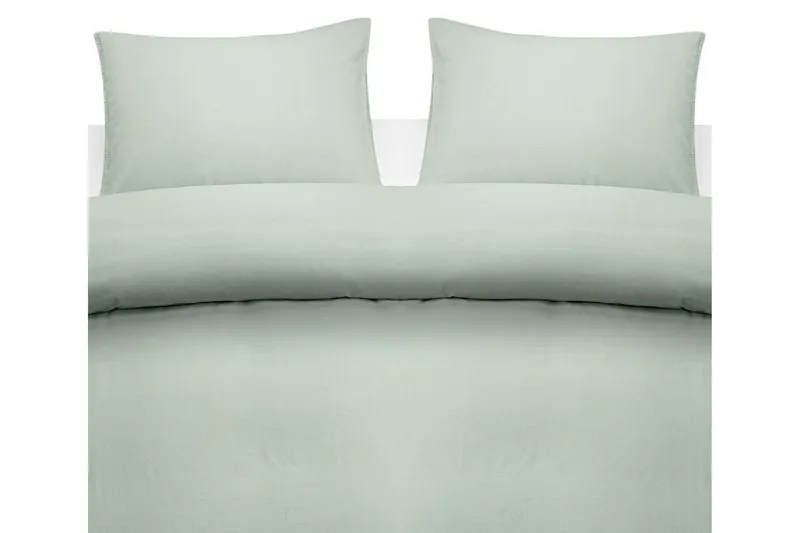 Påslakanset Dubbelsäng 3-Dels Washed - Grön - Textil & mattor - Sängkläder - Bäddset & påslakanset - Påslakanset dubbelsäng