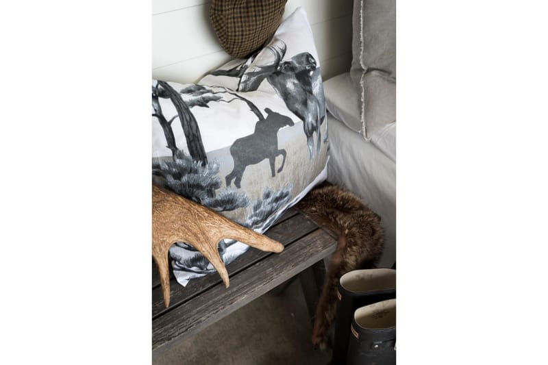 Påslakanset Enkelsäng 2-Dels Älg Grå - Borganäs of Sweden - Textil & mattor - Sängkläder - Bäddset & påslakanset