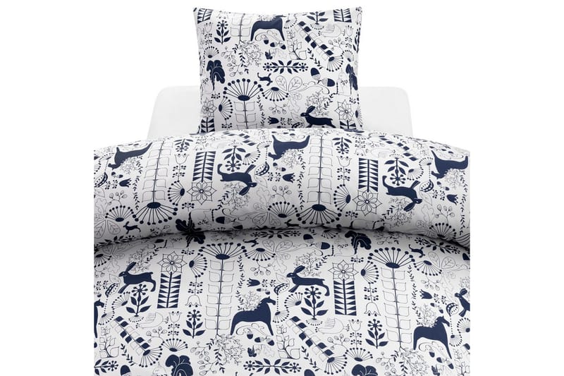 Påslakanset Enkelsäng 2-Dels Äppelbo, Marinblå