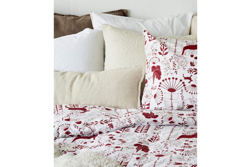 Påslakanset Enkelsäng 2-Dels Äppelbo - Röd - Textil & mattor - Sängkläder - Bäddset & påslakanset