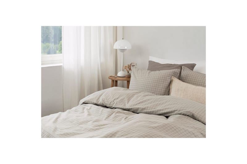 Påslakanset Enkelsäng 2-Dels Birger Flanell - Greige - Textil & mattor - Sängkläder - Täcke