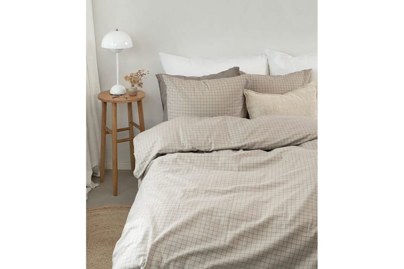 Påslakanset Enkelsäng 2-Dels Birger Flanell - Greige - Textil & mattor - Sängkläder - Täcke