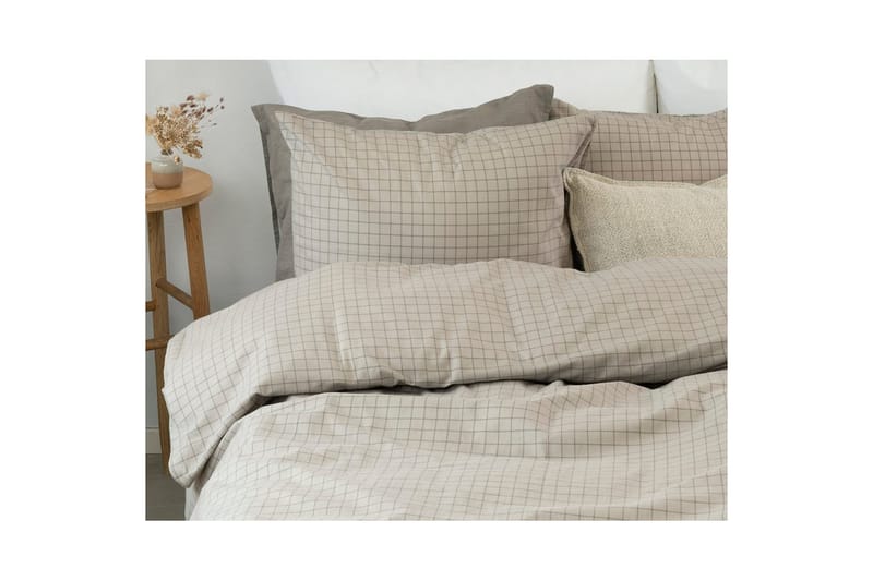 Påslakanset Enkelsäng 2-Dels Birger Flanell - Greige - Textil & mattor - Sängkläder - Täcke