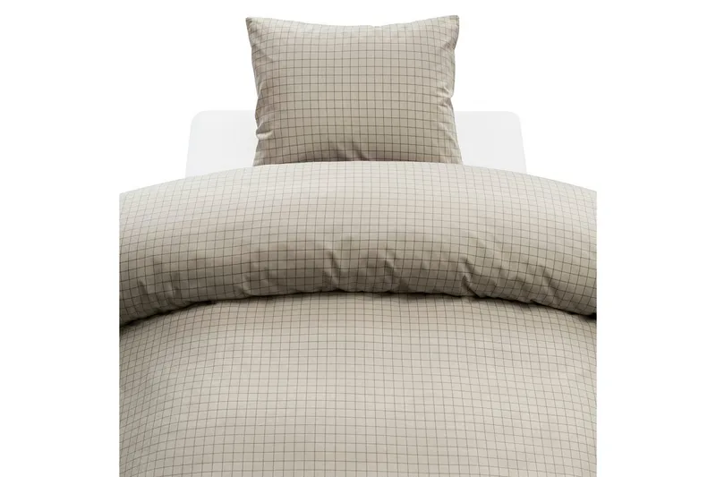 Påslakanset Enkelsäng 2-Dels Birger Flanell - Greige - Textil & mattor - Sängkläder - Bäddset & påslakanset