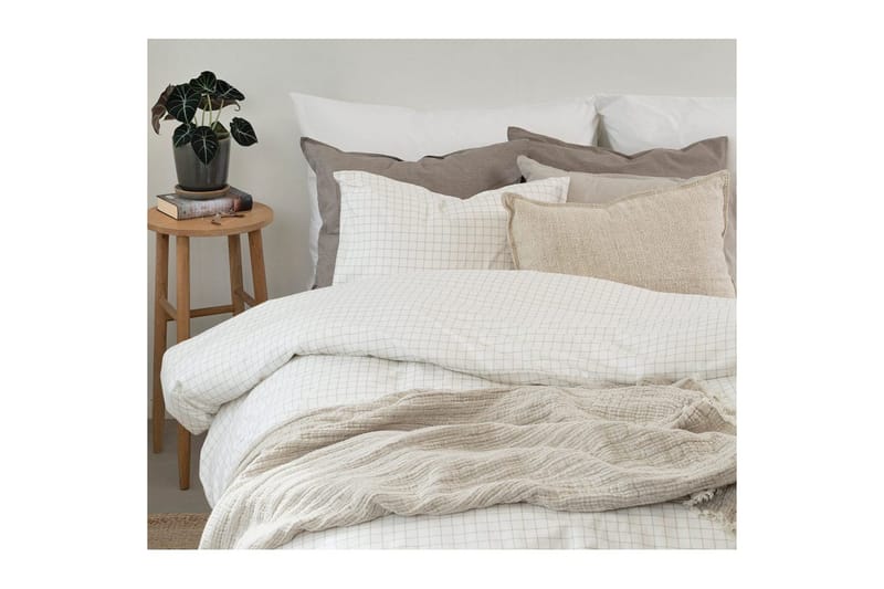 Påslakanset Enkelsäng 2-Dels Birger Flanell - Offwhite - Textil & mattor - Sängkläder - Bäddset & påslakanset