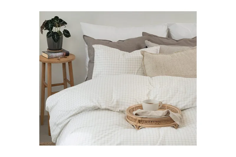 Påslakanset Enkelsäng 2-Dels Birger Flanell - Offwhite - Textil & mattor - Sängkläder - Täcke