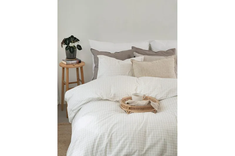 Påslakanset Enkelsäng 2-Dels Birger Flanell - Offwhite - Textil & mattor - Sängkläder - Täcke