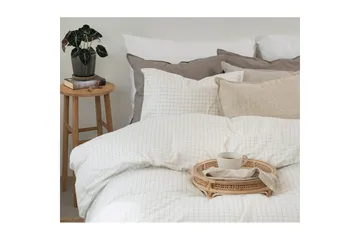Påslakanset Enkelsäng 2-Dels Birger Flanell - Offwhite - Textil & mattor - Sängkläder - Bäddset & påslakanset