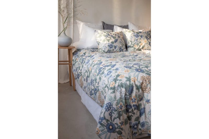 Påslakanset Enkelsäng 2-Dels Blombacken - Blå - Textil & mattor - Sängkläder - Bäddset & påslakanset