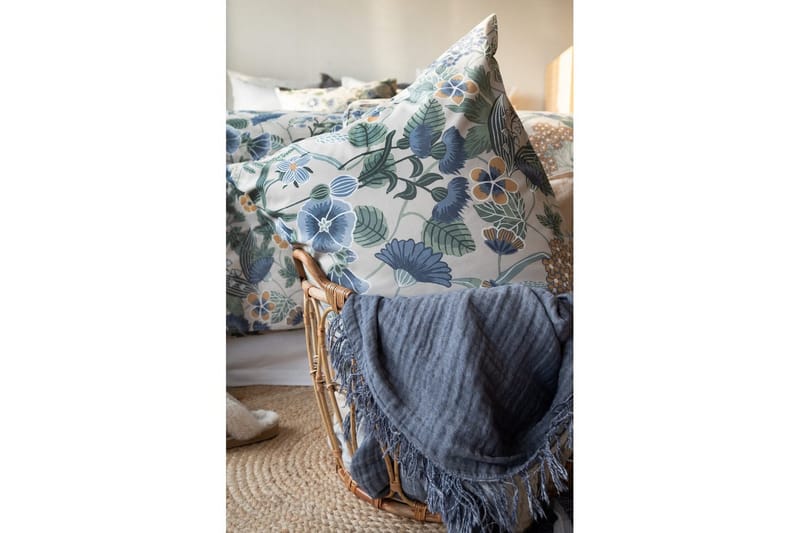 Påslakanset Enkelsäng 2-Dels Blombacken - Blå - Textil & mattor - Sängkläder - Bäddset & påslakanset