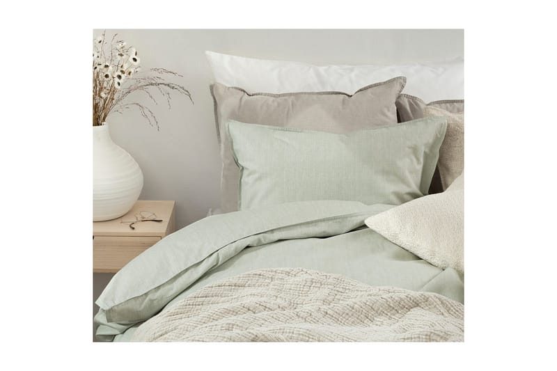 Påslakanset Enkelsäng 2-Dels Chambray Grön - Textil & mattor - Sängkläder - Bäddset & påslakanset